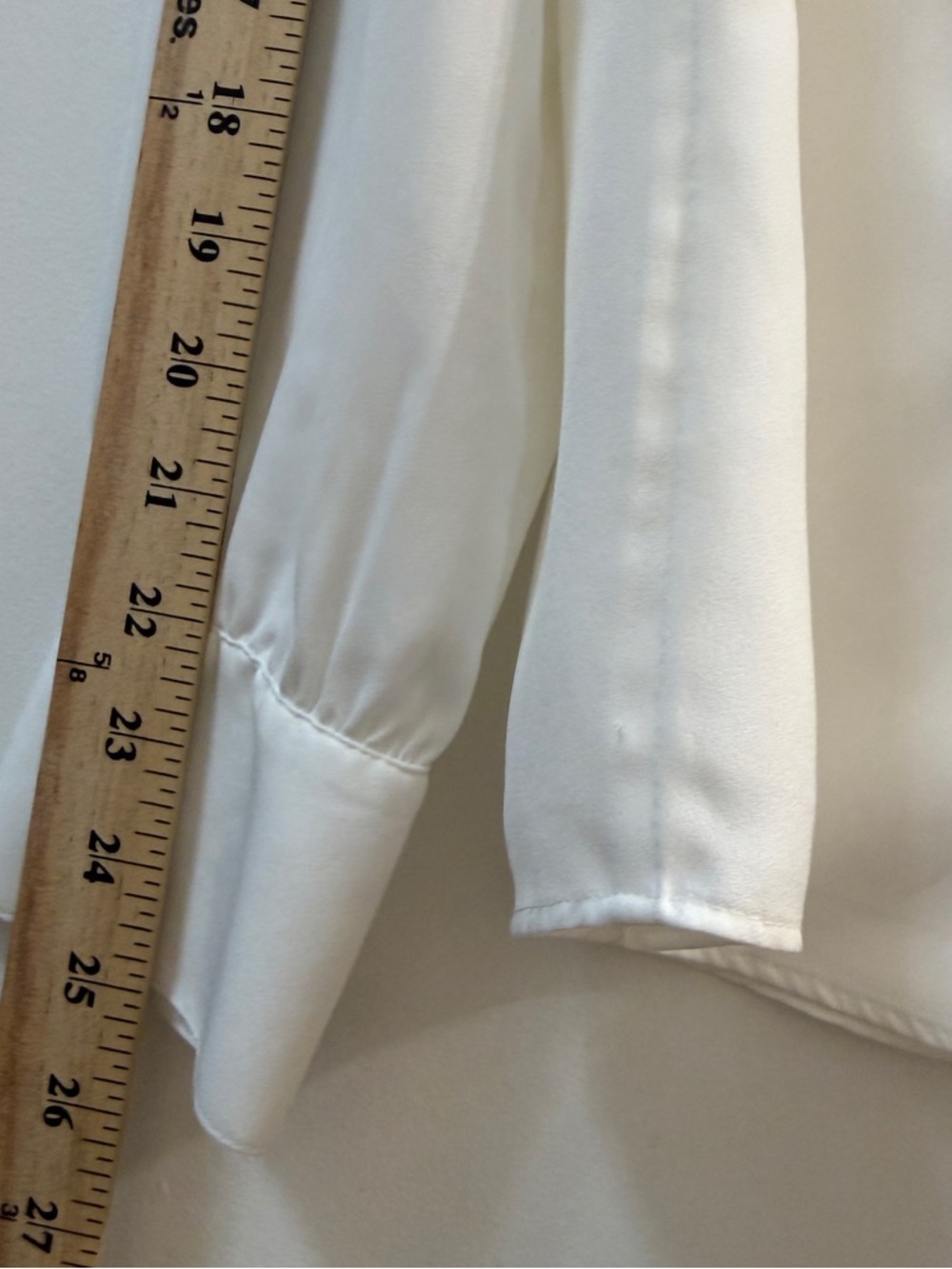White House Black Market Ivory Beaded Pleated Blouse 12 - Picture 10 of 12